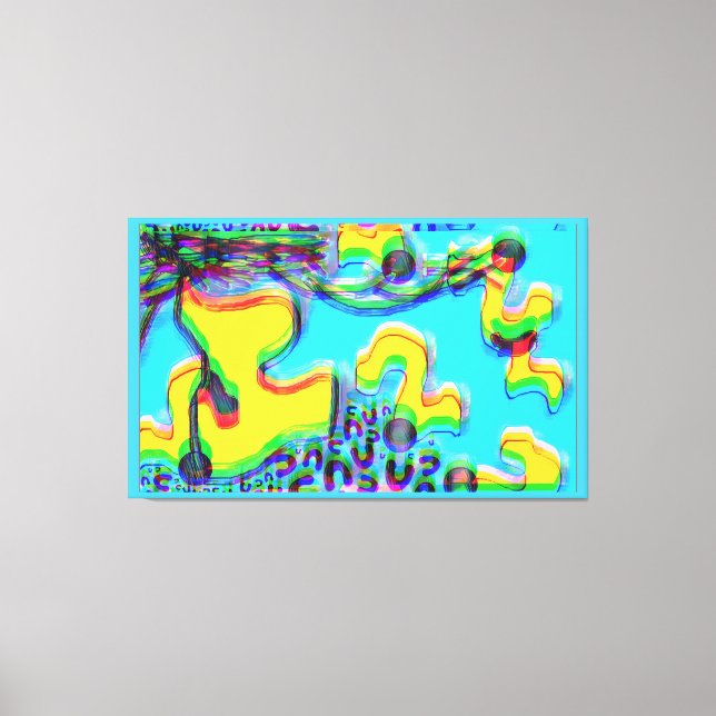 Toile Vibrations de Memphis fondantes III (Recto)