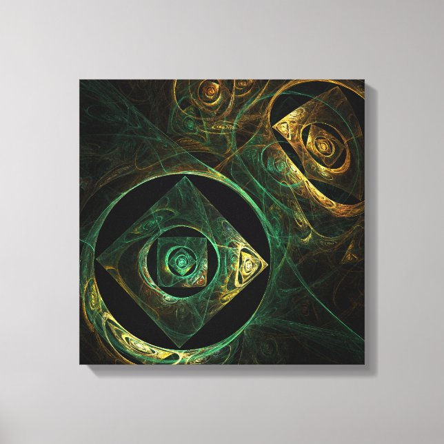 Toile Vibrations magiques Abstrait Quad Canvas Imprimer (Recto)