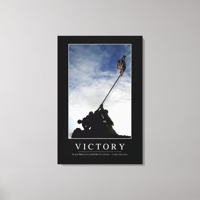 Toile Victoire : Citation inspirante (Recto)