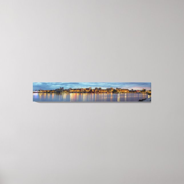 Toile Victoria Skyline Au Panorama De Nuit (Recto)