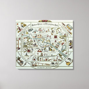 Toile Vie de Berlin et plan d'amusement