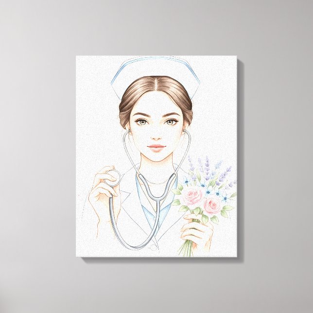 Toile Vie d'infirmière – Force douce (Recto)