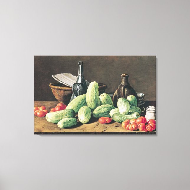 Toile Vie morte avec concombres et tomates (Recto)