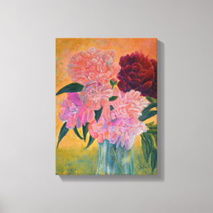 Toile Vie morte avec Peonies Peinture