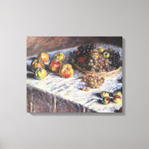 Toile Vie morte avec pommes et raisins par Claude Monet