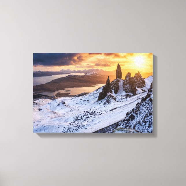 Toile Vieil Homme de Storr Coucher de soleil doré (Recto)