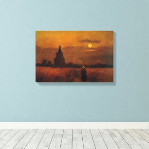 Toile Vieille tour dans les champs par Vincent van Gogh