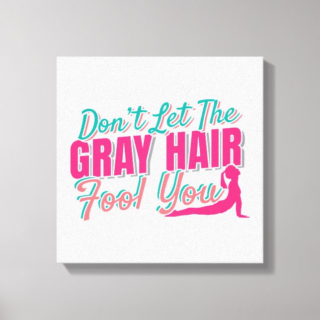 Toile Vieillissement amusant Citation de yoga âgé - Cas  (Recto)