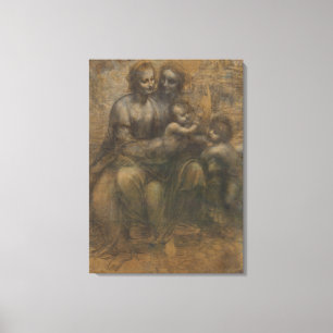 Toile Vierge et enfant avec St Anne par Leonardo da