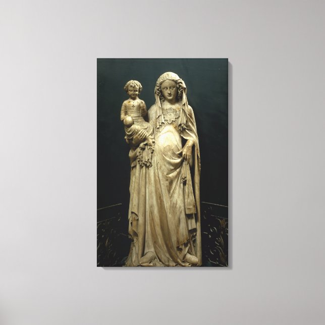 Toile Vierge et enfant, c.1375 (albâtre) (Recto)
