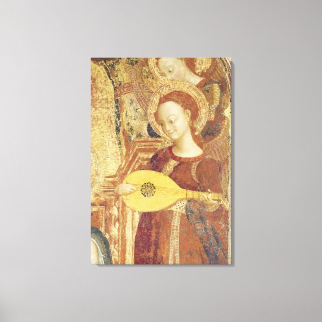 Toile Vierge et enfant Enthroné de six anges (Recto)