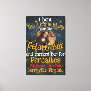 Toile Vierge Marie Donald TRUMP Ticks Parasites