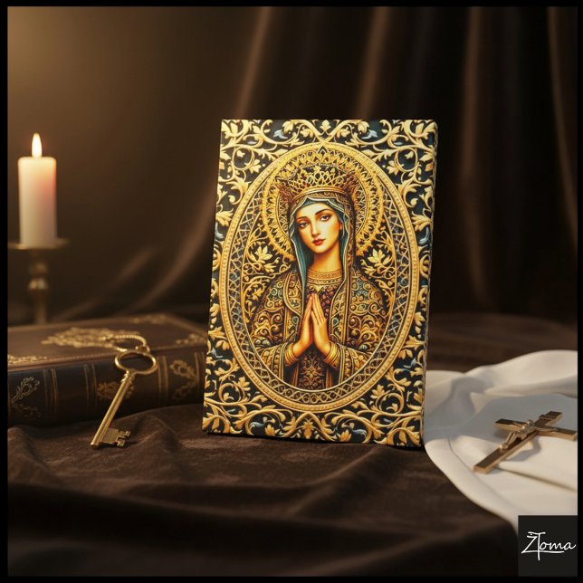 Toile Vierge Marie Révérence Dorée (Créateur téléchargé)