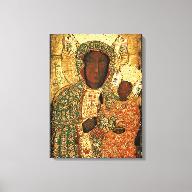 Toile Vierge noire et enfant Notre-Dame de Czestochowa (Recto)