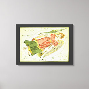 Toile Vierge Vierge Antique Constellation Miroir d'Urani