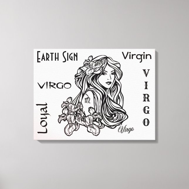 Toile Vierge Vierge Zodiaque Rose (Recto)