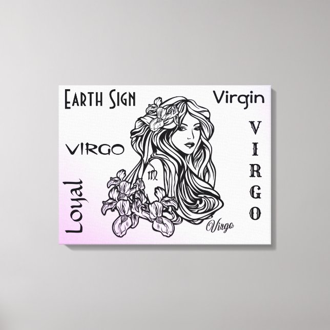 Toile Vierge Vierge Zodiaque Violet (Recto)