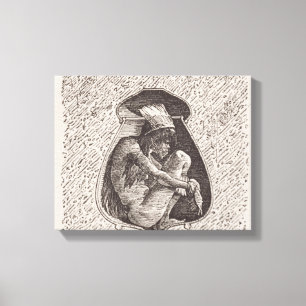 Toile Vieux cimetière indien