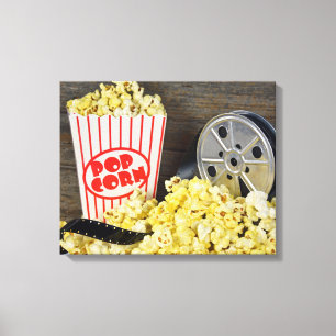 Toile Vieux film bobine et Popcorn