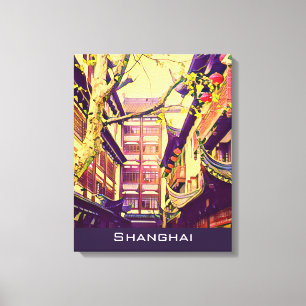 Toile Vieux Shanghai voyage millésime Yu Yuan Garden