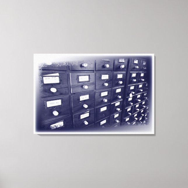 Toile Vieux tiroirs de bibliothèque (Recto)