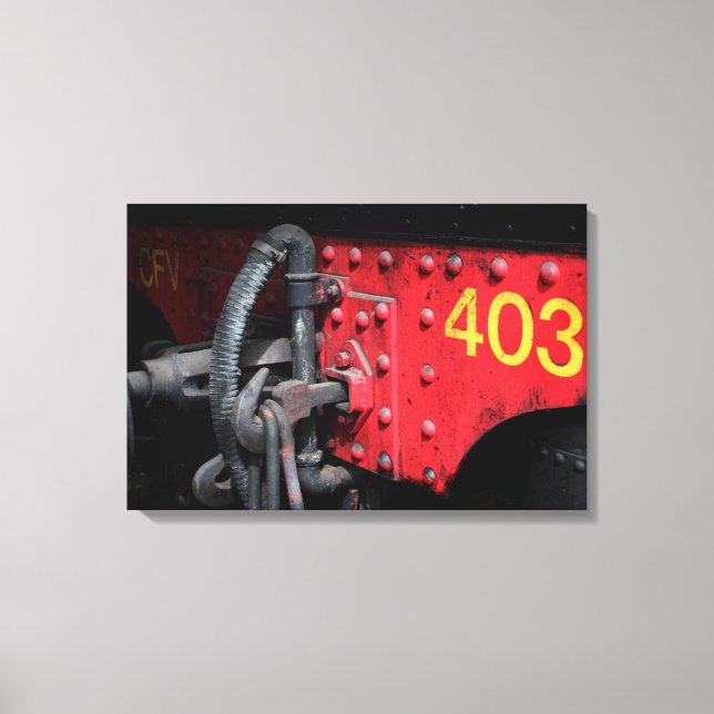 Toile Vieux Train à vapeur Le Mastrou 403 Moteur à vapeu (Recto)