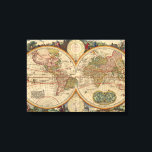 Toile Vieux World Map By Nicolaas Visscher<br><div class="desc">Vieux World Map By Nicolaas Visscher</div>