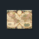 Toile Vieux World Map By Nicolaas Visscher<br><div class="desc">Vieux World Map By Nicolaas Visscher</div>