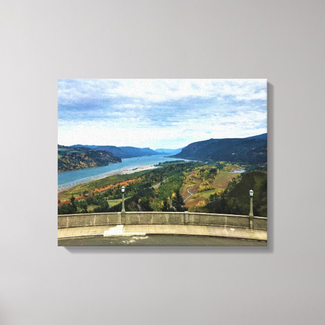 Toile View of Columbia River, Gorge de Columbia, OR (Recto)