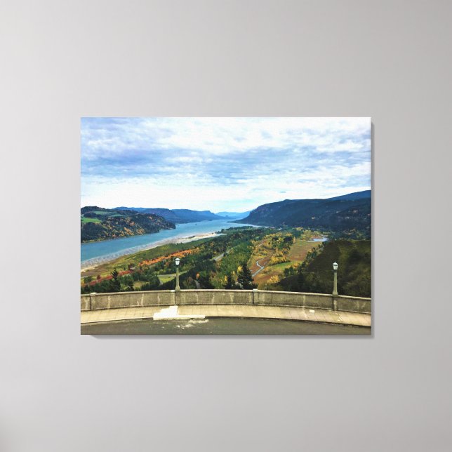 Toile View of Columbia River, Gorge de Columbia, OR (Recto)