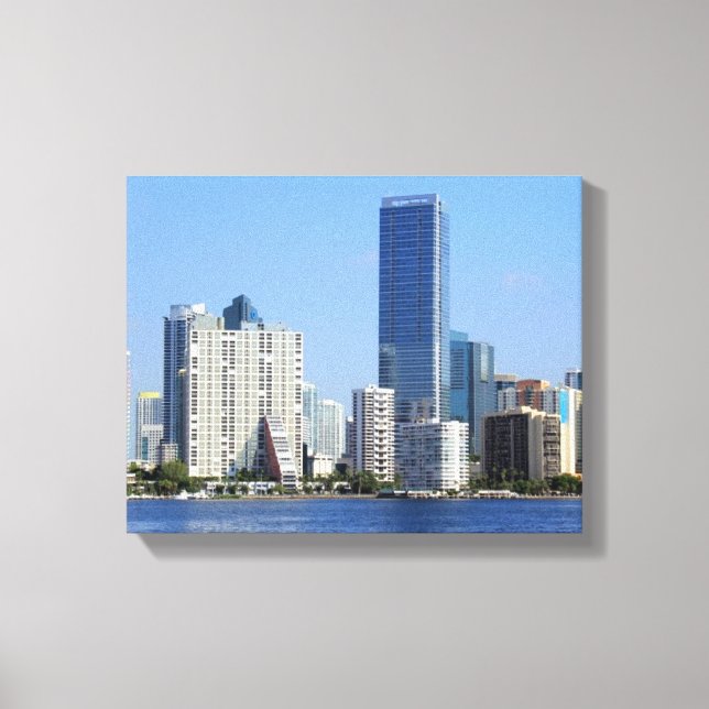 Toile View of Miami Skyline (Recto)