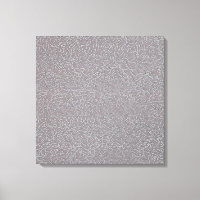 Toile Vignes Lavender Grey Embossées Leaf (Recto)