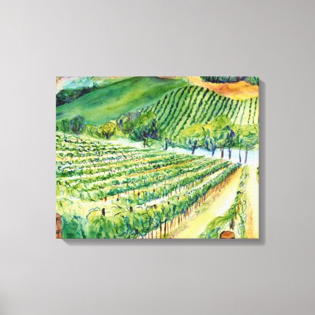 Toile Vignoble California Vineyard Peinture Canvas Impri (Recto)