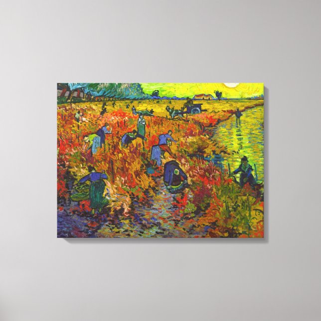 Toile Vignoble rouge à Arles, 1888 par Vincent van Gogh (Recto)