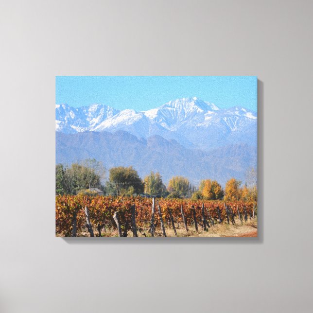 Toile Vignobles À L'Automne De Mendoza, Argentine (Recto)