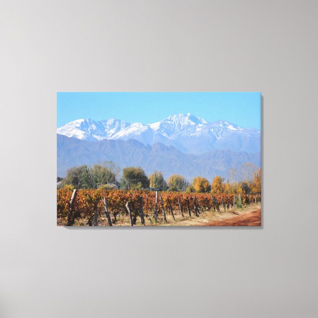 Toile Vignobles À L'Automne De Mendoza, Argentine (Recto)