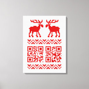Toile Vilain Sweater QR Code Bonne année!
