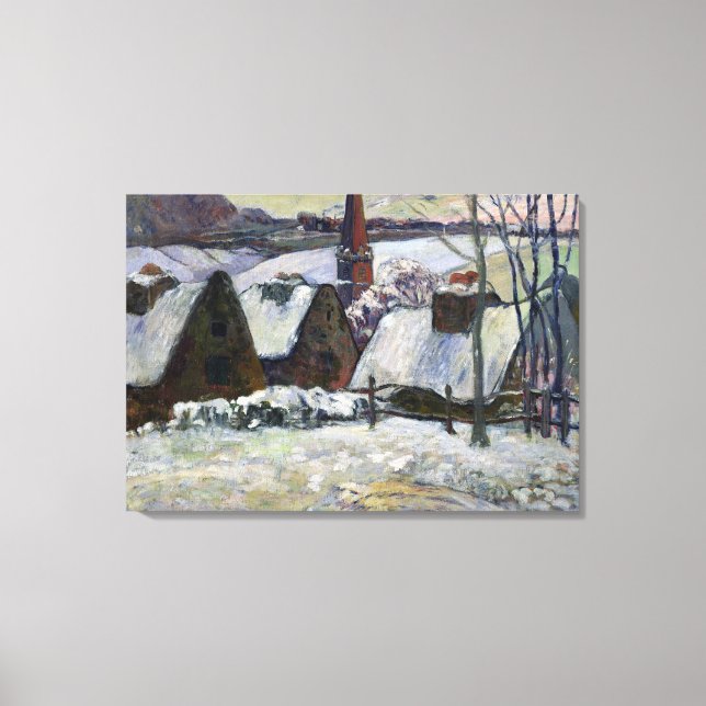 Toile Village breton sous la neige, 1894 (Recto)