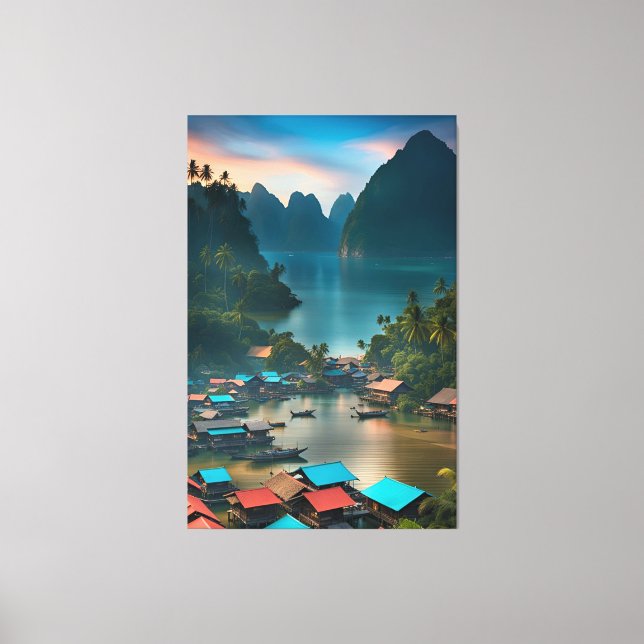 Toile Village de pêcheurs indonésien  (Recto)