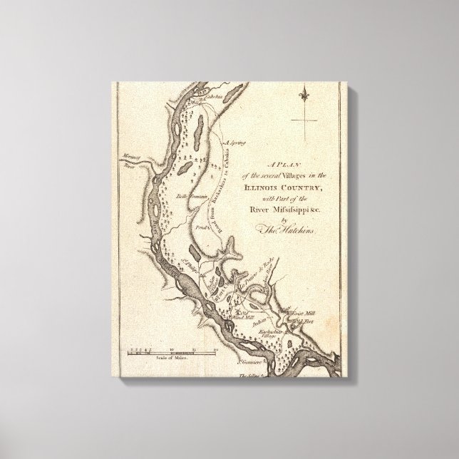 Toile Villages dans l'Illinois Country (Recto)