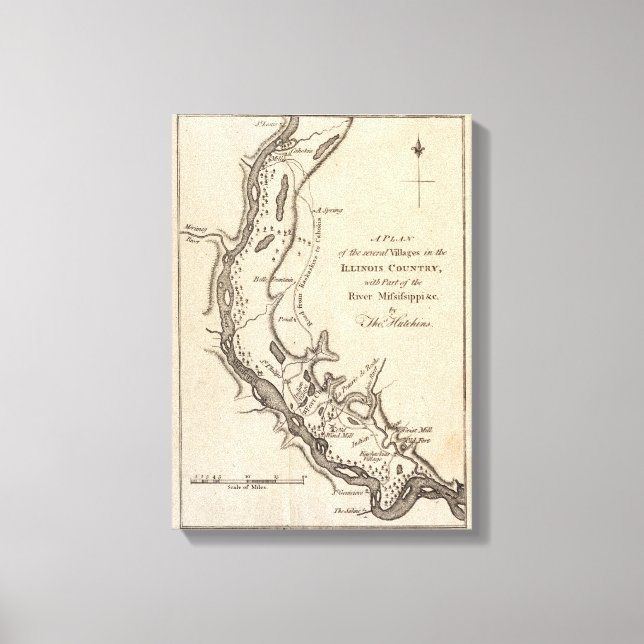 Toile Villages dans l'Illinois Country (Recto)