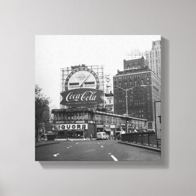 Toile Ville américaine avec panneaux publicitaires (Recto)