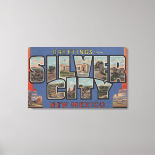 Toile Ville argentée, Nouveau Mexique - grandes scènes