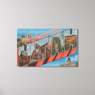 Toile Ville de Brigham, Utah - grandes scènes de lettre