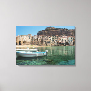 Toile Ville de Cefalu en Sicile
