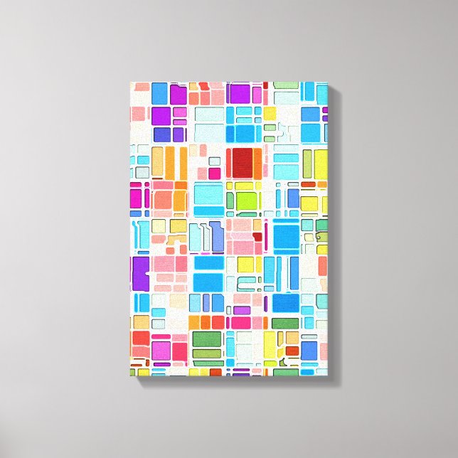 Toile Ville de couleur du dessus (Recto)