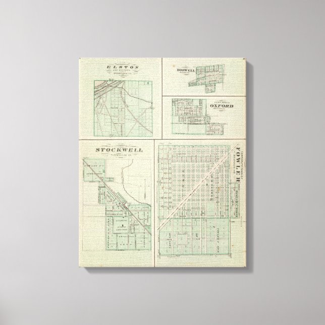 Toile Ville de Fowler, Benton Co (Recto)