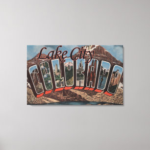 Toile Ville de lac, le Colorado - grandes scènes de
