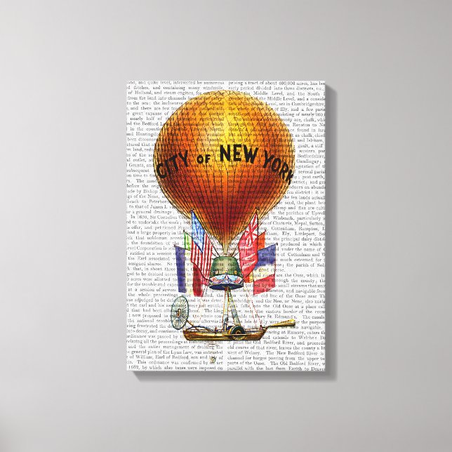 Toile Ville de New York Hot Air Balloon (Recto)