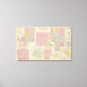 Toile Ville de noix, centre de précipitation, La Crosse,